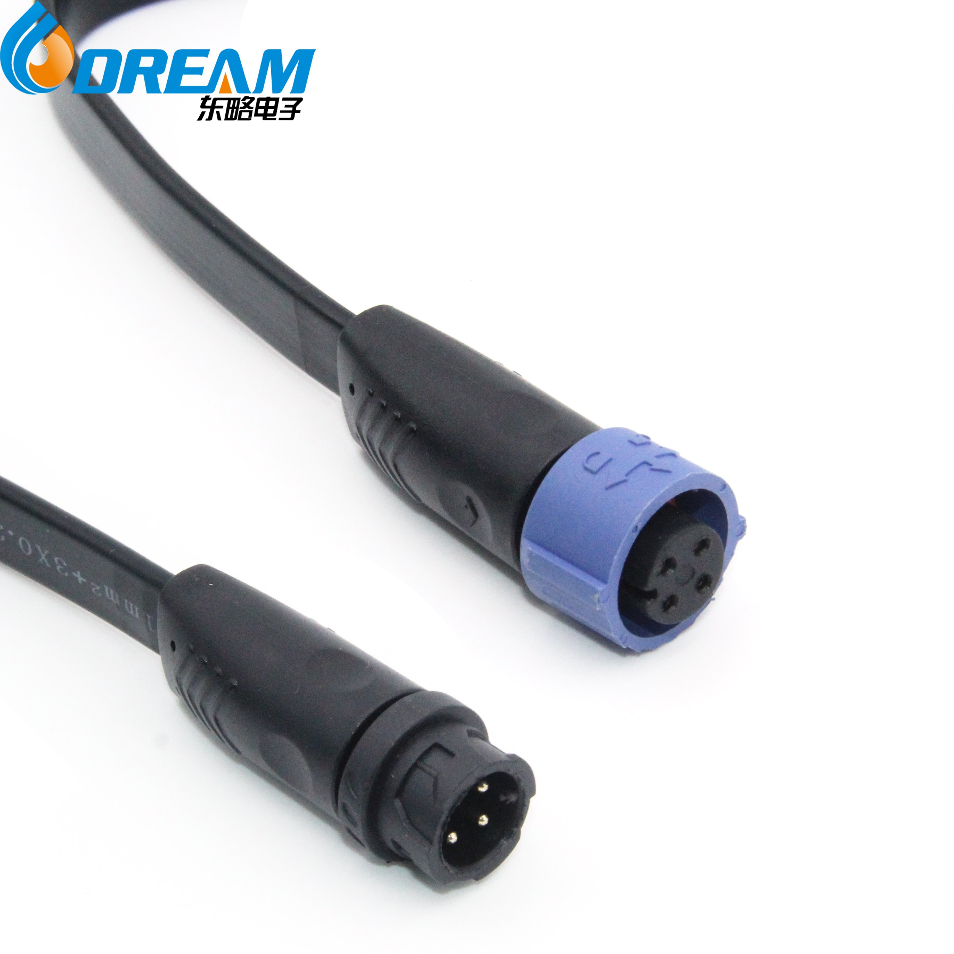 Dream-start Factory Waterproof Connector CQC IP67 M16 2Pin DC Plug Power Waterproof Connector