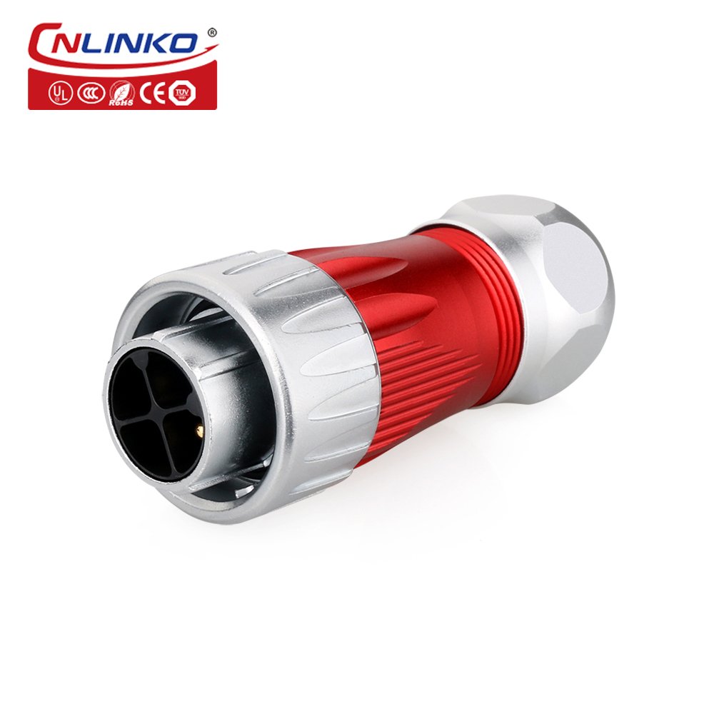 Cnlinko M24 4Pin Welding Cable Connector Waterproof Outdoor Socket for Medical Equipment