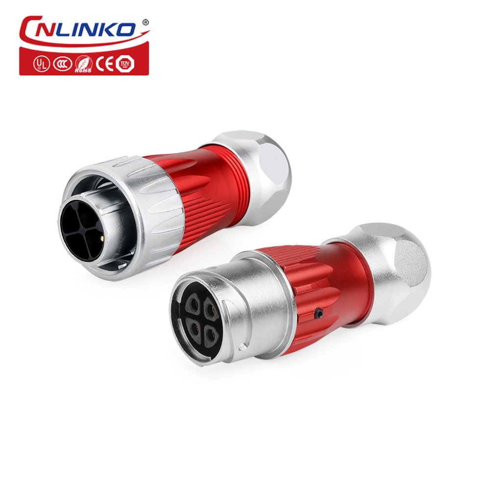 Cnlinko M24 4Pin Welding Cable Connector Waterproof Outdoor Socket for Medical Equipment