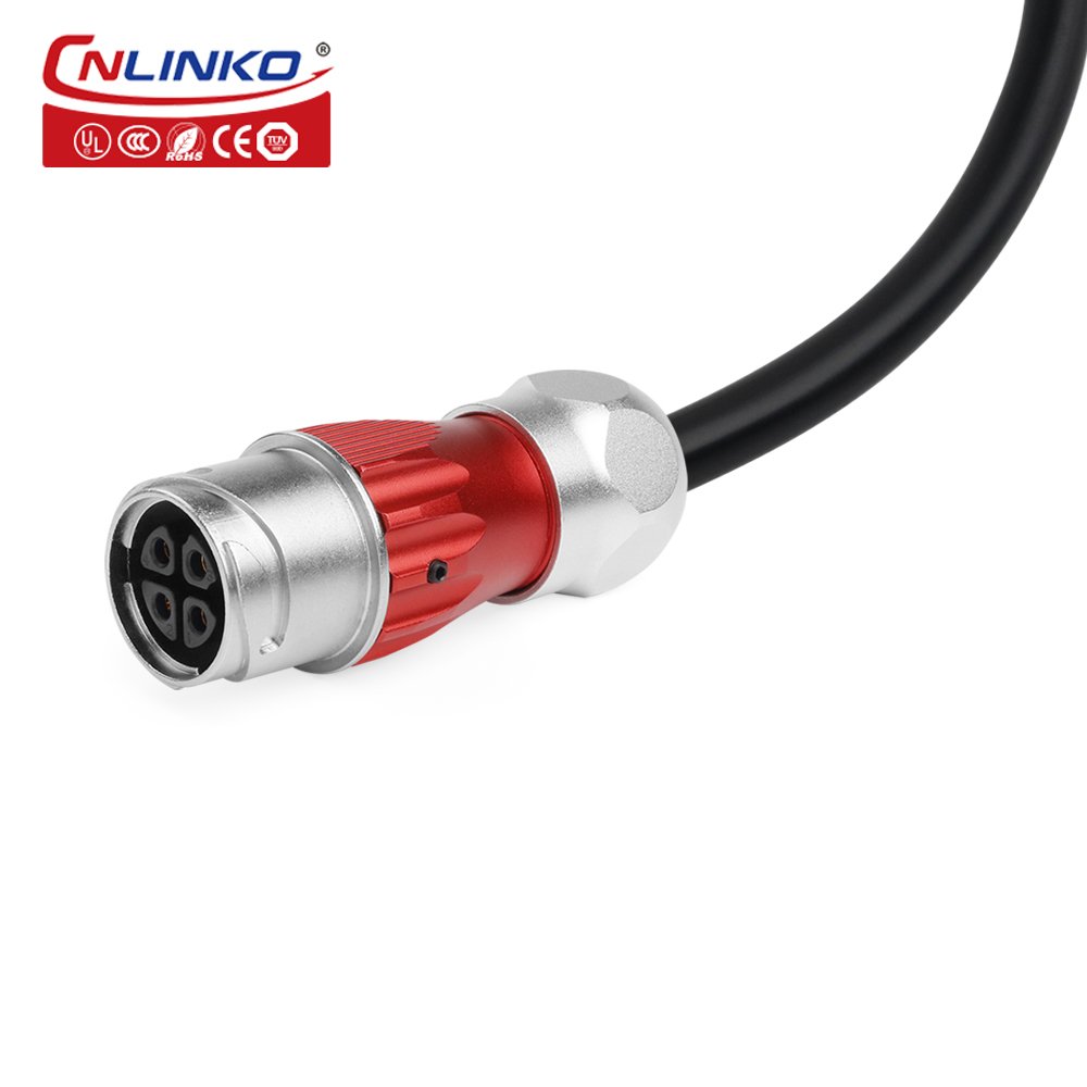 Cnlinko M24 4Pin Welding Cable Connector Waterproof Outdoor Socket for Medical Equipment