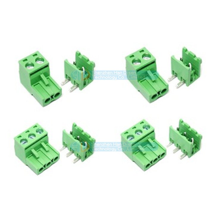 128 5.0mm 5.08mm Connectors PCB Terminal Blocks Electronic Components 2p 3P 4P 5P 6P 7P 8P 9P 10P 12P Straight