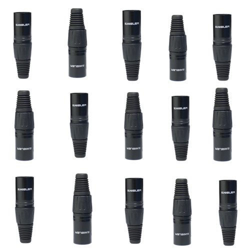 DMX Mic Cable Adapter Male Cannon Connector DIY Jumper Nickeled Plated Copper Pins Audio Jack Socket 3 Pin XLR-M Microphone Plug