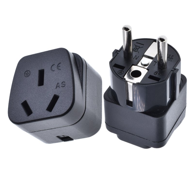 AU to EU Plug Adapter Australia 3 Pins to Type-F European Power Connector Travel Converter For Euro France Korean Noyway