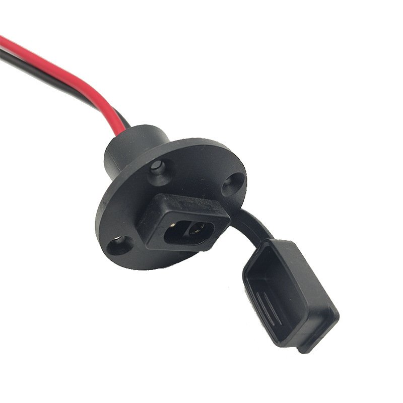 SAE Quick Connector Harness SAE Male Plug to SAE Female Socket Ring Terminal with 15A Fuse 12inches 1-foot 12AWG Extension Cable