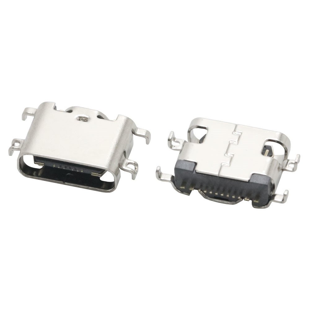 Type C Connector Female 16Pin 5A Mid Mount SMT USB Type C Receptacle Rec Offset 0.8/1.6mm