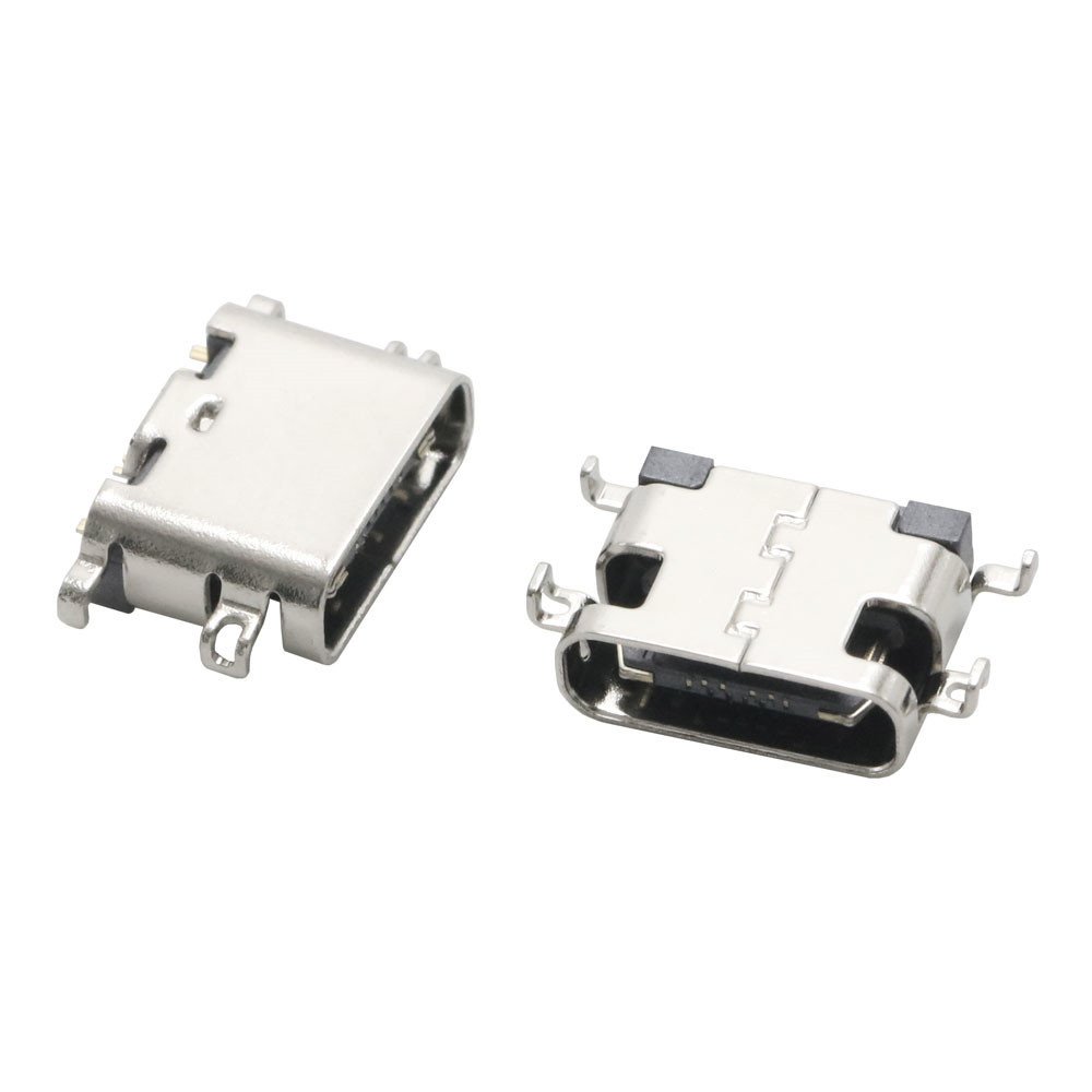 Type C Connector Female 16Pin 5A Mid Mount SMT USB Type C Receptacle Rec Offset 0.8/1.6mm
