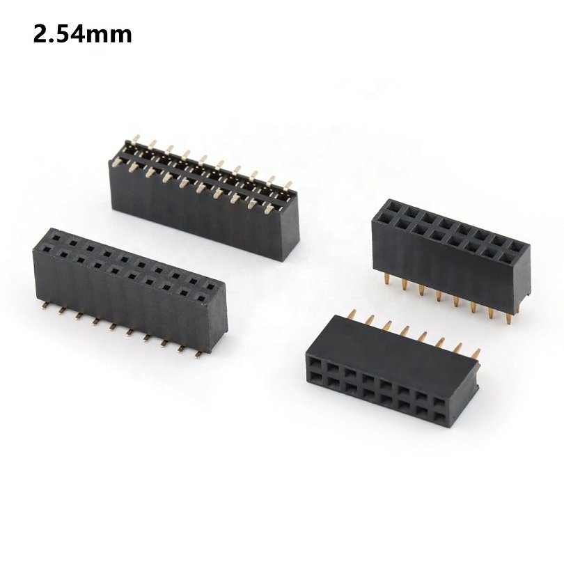 Female 2.54mm pitch header pin smt smd type 1P-40P 2.54mm female header connector