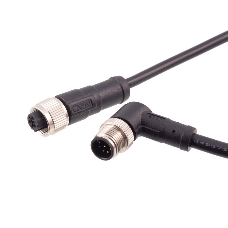 Waterproof M8 M12 Metric Plug Socket Connectors Female Straight 4 Pin Connectors Aviation Inner Core Adapter