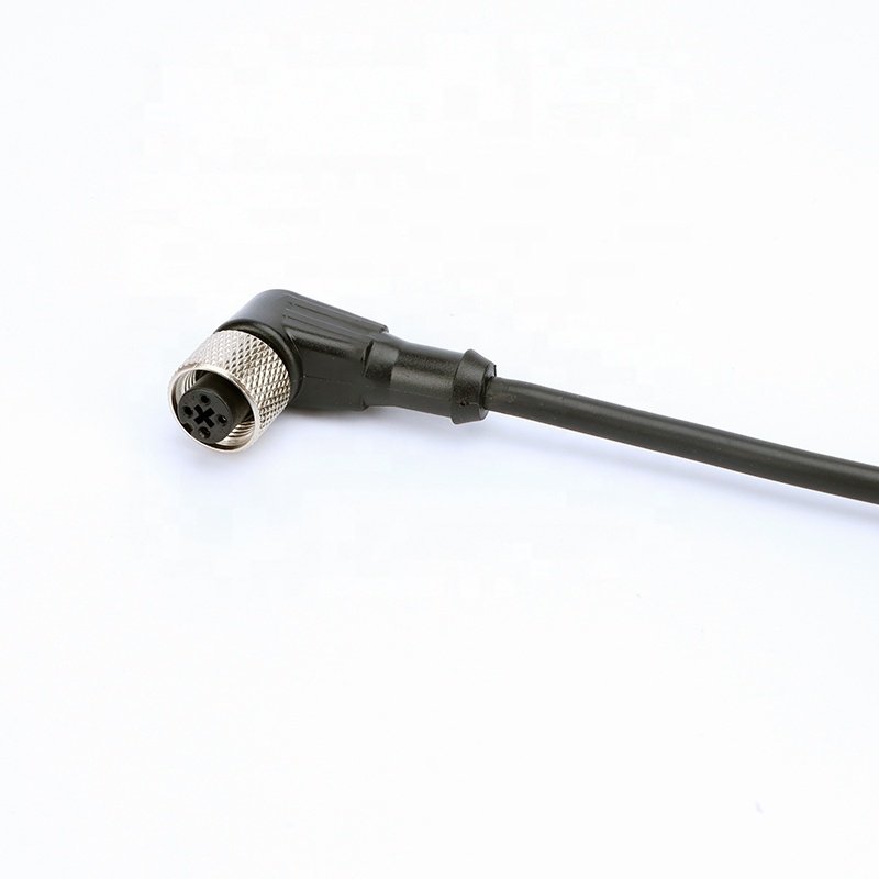 Waterproof M8 M12 Metric Plug Socket Connectors Female Straight 4 Pin Connectors Aviation Inner Core Adapter