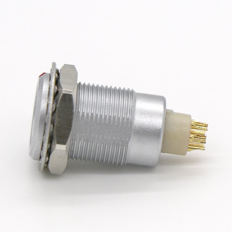 Factory direct sales push pull connectors B series fixed socket nut fixing electronic connector