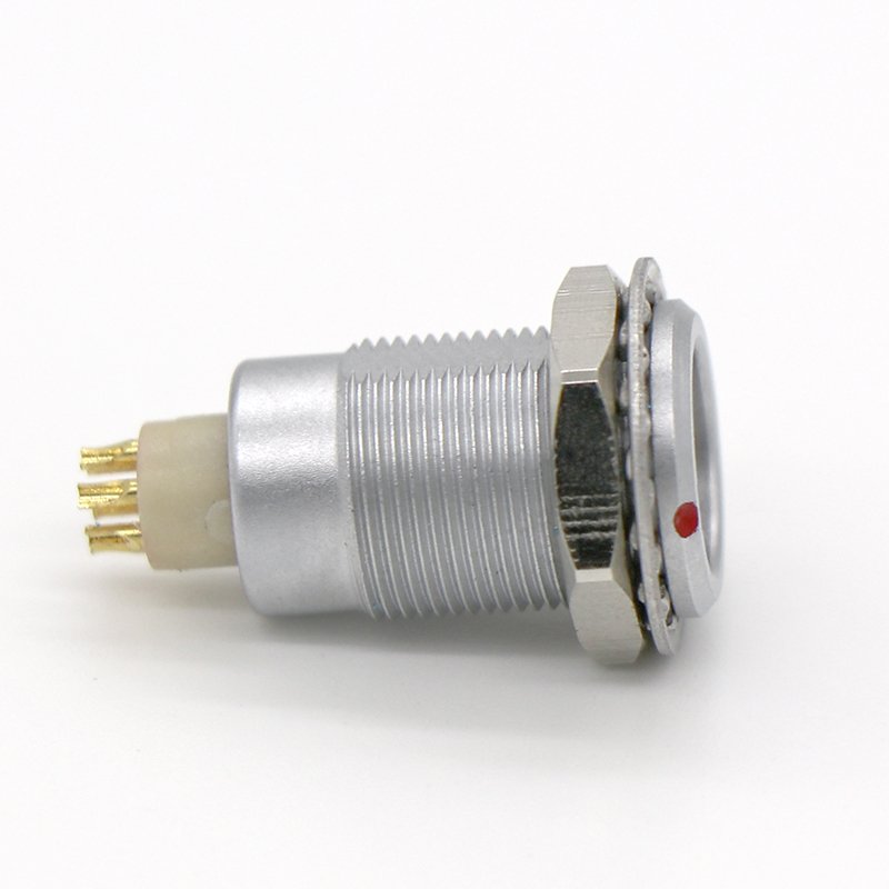 Factory direct sales push pull connectors B series fixed socket nut fixing electronic connector