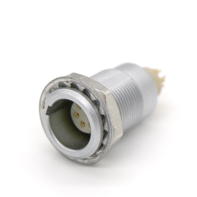 Factory direct sales push pull connectors B series fixed socket nut fixing electronic connector