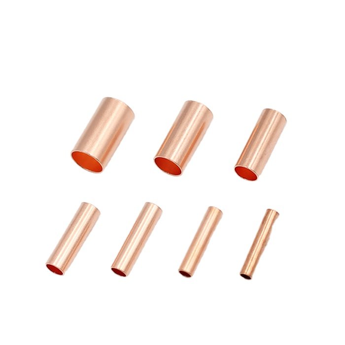 National standard Electric Wire Joint Copper Crimp Terminal Straight connecting pipe Cable intermediate Tube Connector