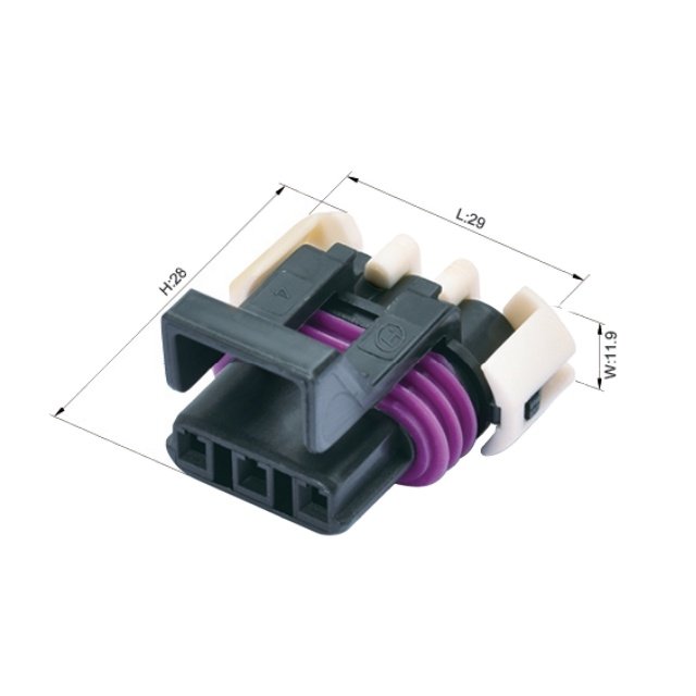 12129615 male 3 Pin female Automotive Connector in stock
