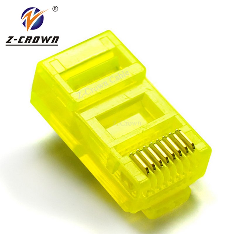 Cat5e Cat6 Cat6A Cat7 RJ45 Plug UTP 8P8C Connector 0u 1u 3u 15u 30u 50u gold plating