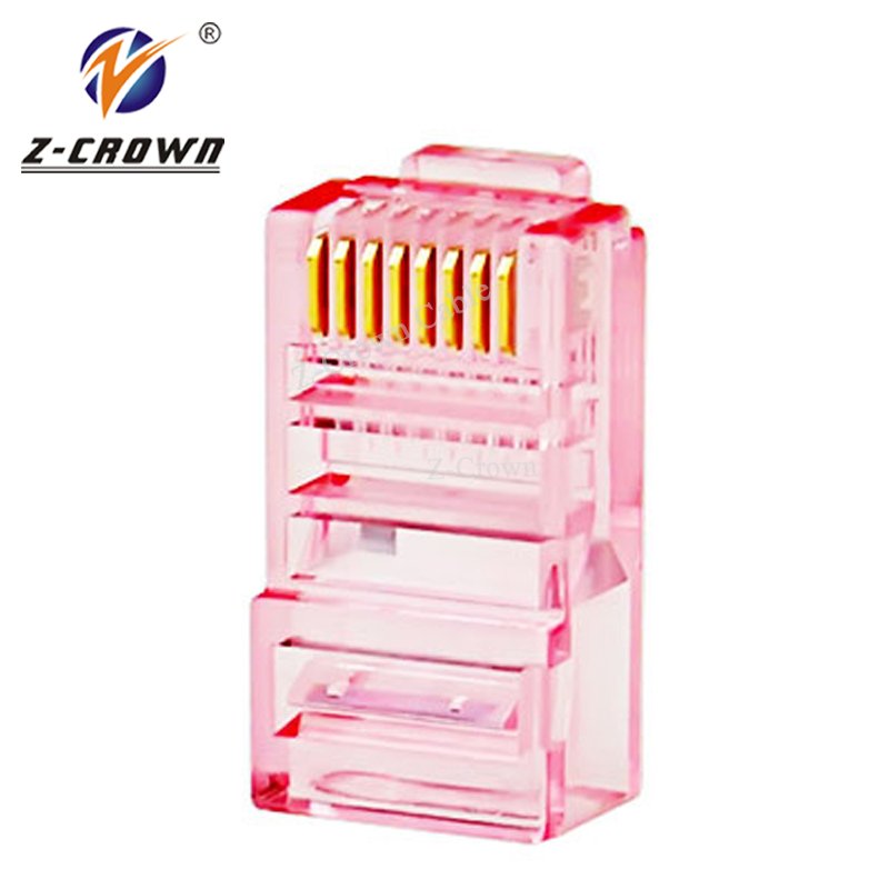 Cat5e Cat6 Cat6A Cat7 RJ45 Plug UTP 8P8C Connector 0u 1u 3u 15u 30u 50u gold plating