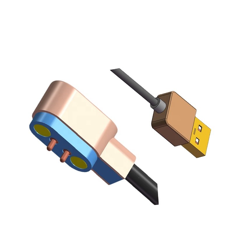 Strong Magnetic 2 Pin 2.84 Pitch 4.0 Pitch Male and Female Pogo Cable Magnetic Charging Cable Connector Power Charger