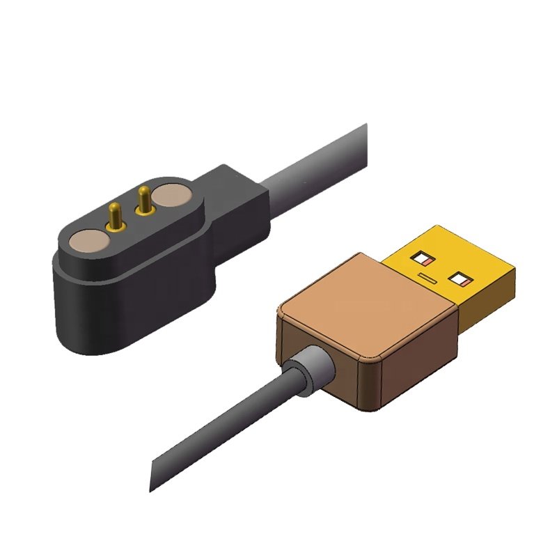 Strong Magnetic 2 Pin 2.84 Pitch 4.0 Pitch Male and Female Pogo Cable Magnetic Charging Cable Connector Power Charger