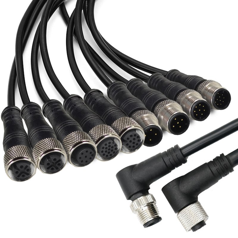 M16 Connector Pin Waterproof Cable Locking 2 4 5 6 7 8 10 12 8p 8pin 19pin For Wire Male Female Metal Din Electrical Molded