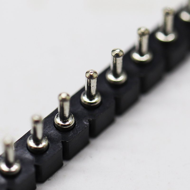 Machined female header 02-40P pitch 2.54mm pcb connector round pin board to board single row straight machined female header