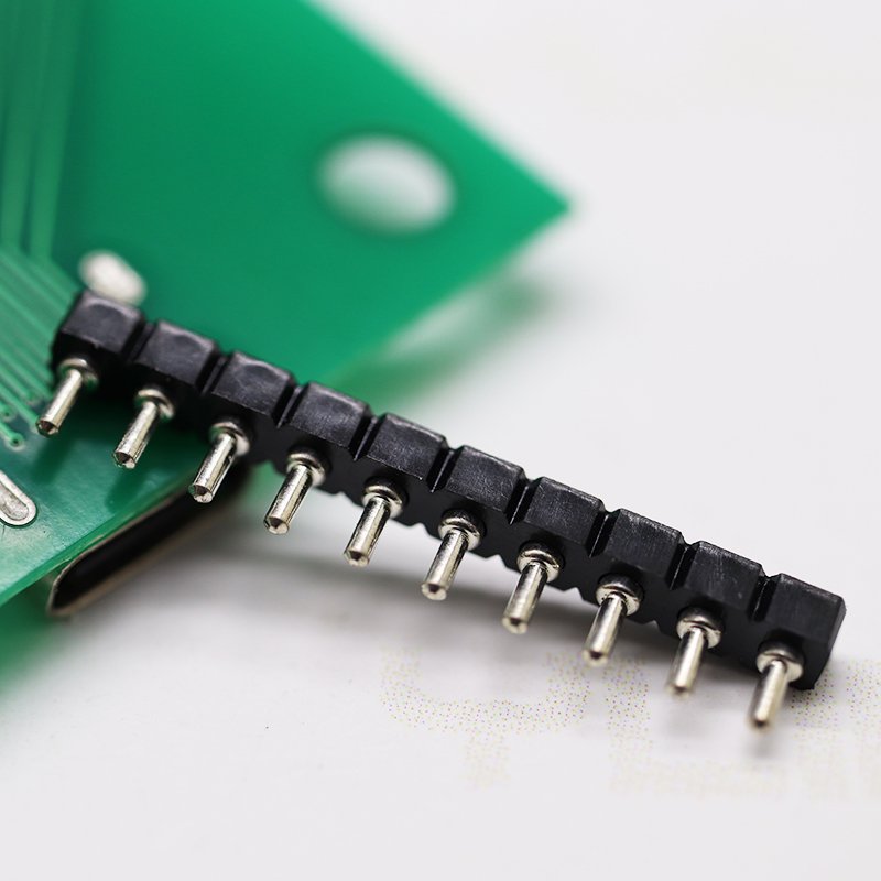 Machined female header 02-40P pitch 2.54mm pcb connector round pin board to board single row straight machined female header