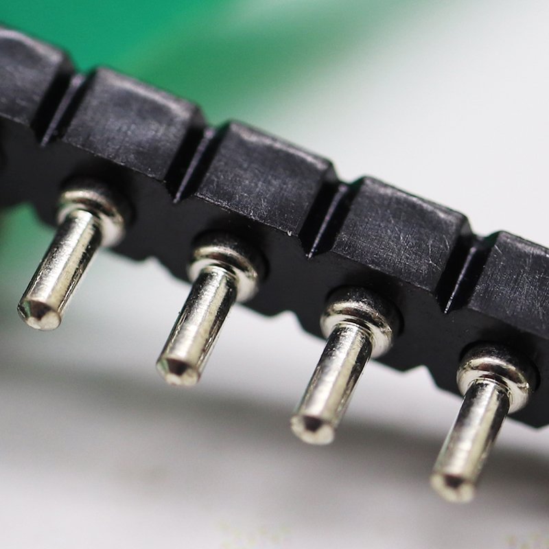 Machined female header 02-40P pitch 2.54mm pcb connector round pin board to board single row straight machined female header
