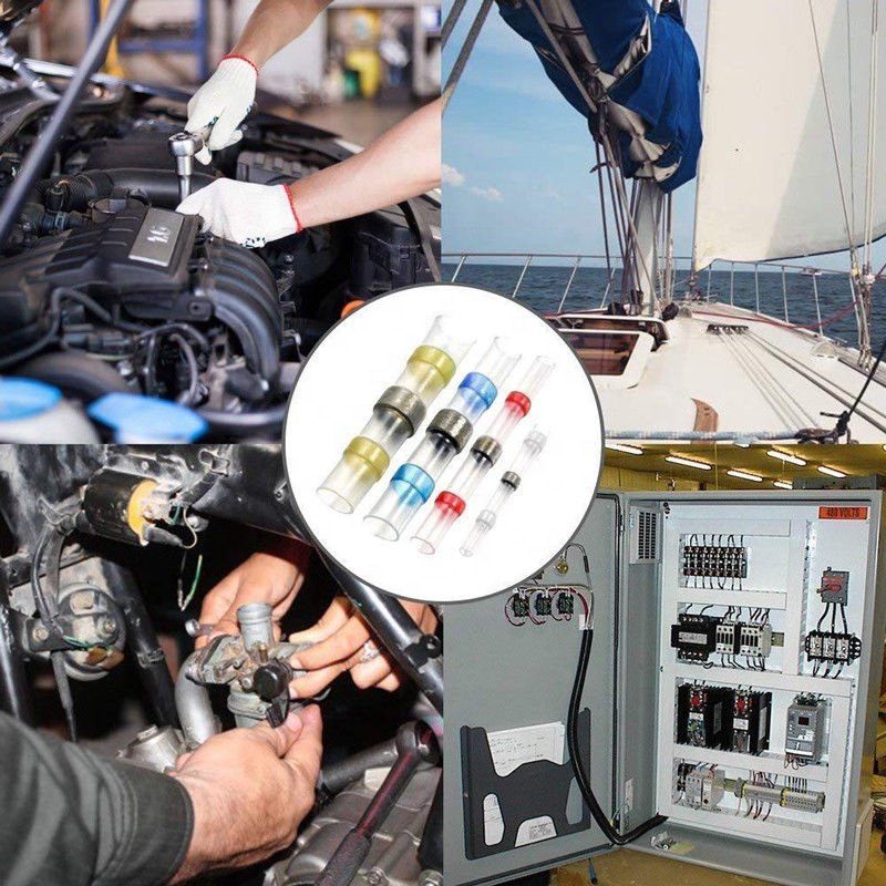 Hampool Factory Direct Solder Joiners Solder Seal Heat Shrink Butt Wire Connectors Terminal