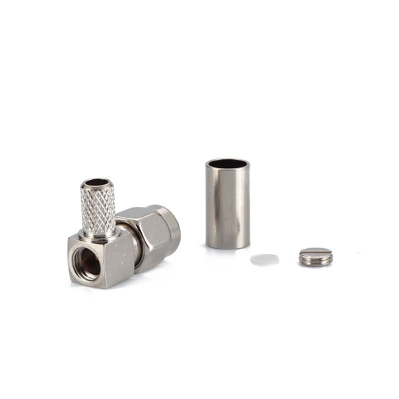 Manufacturer Direct Supply SMA Male Connectors SMA-C-JW3 Right Angle RF Coaxial Connectors for RG58 3D-FB Cable