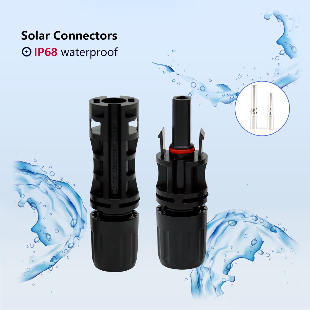IP67 Waterproof DC 1000V 35A Connectors High Voltage Power MC4 Solar Connector For Solar Panels