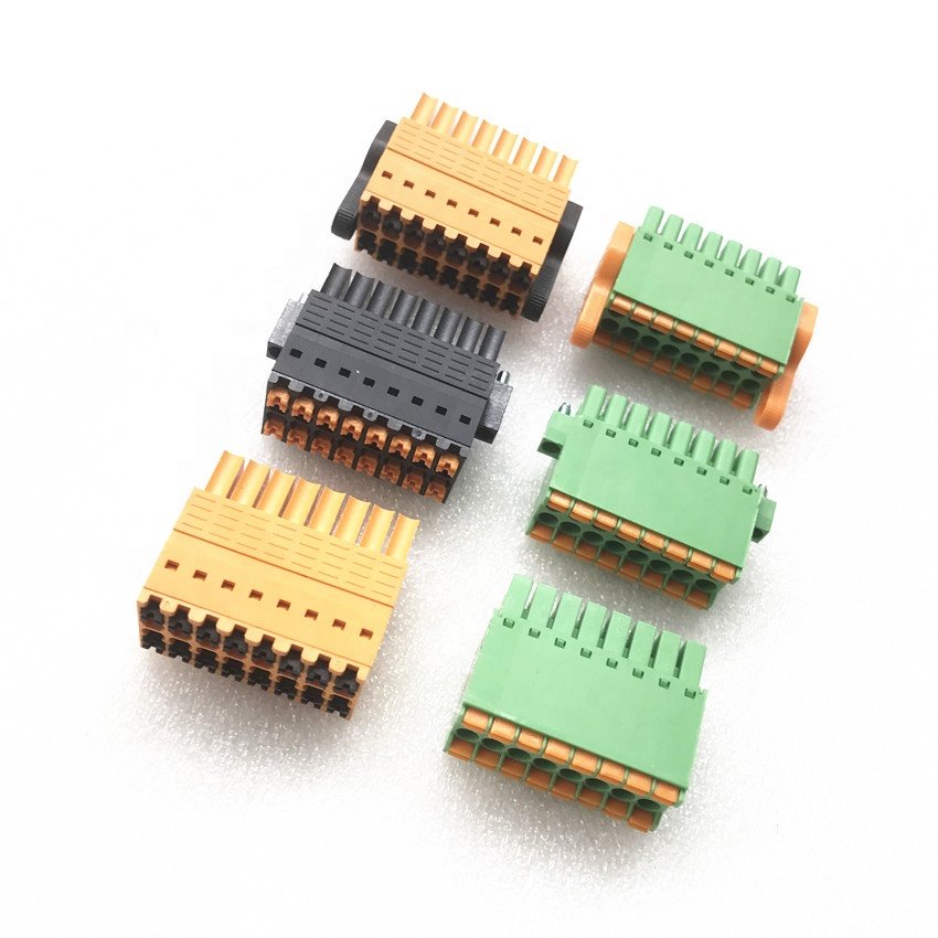 15EDGKNH-3.5 spring terminal blocks PCB PLC double rows connector quick wire terminal block DFMC 1.5