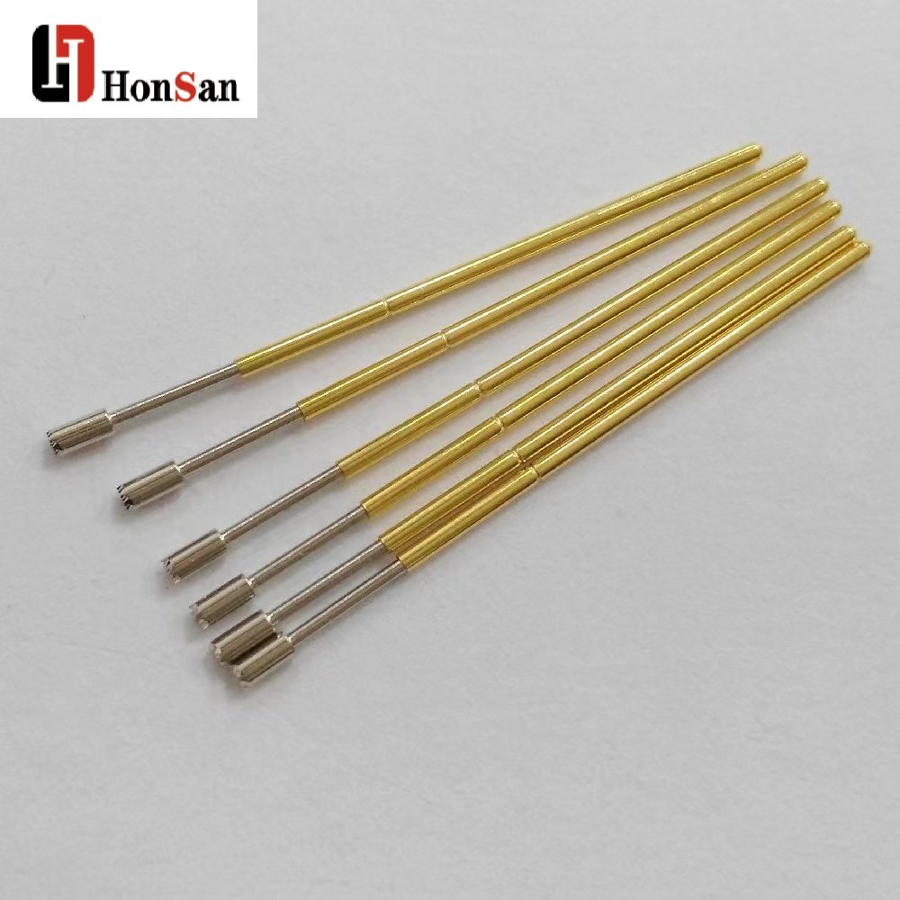 Hot sale Gold Plated Cnc Parts Female Male Spring Loaded Connector Conductive Elastic Telescopic Probe Pogo Pin