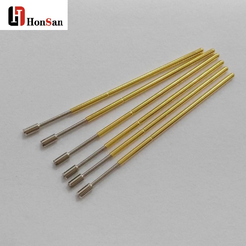 Hot sale Gold Plated Cnc Parts Female Male Spring Loaded Connector Conductive Elastic Telescopic Probe Pogo Pin