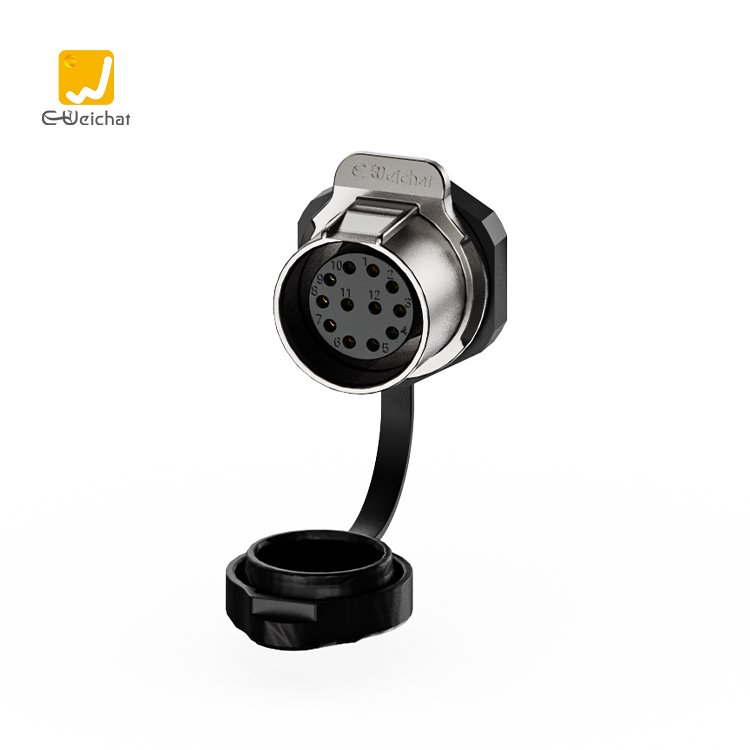 E-Weichat New series Outdoor Indoor LED Lighting 12 Pin LP 24 Electrical Power Adapter IP 68 Waterproof Connector