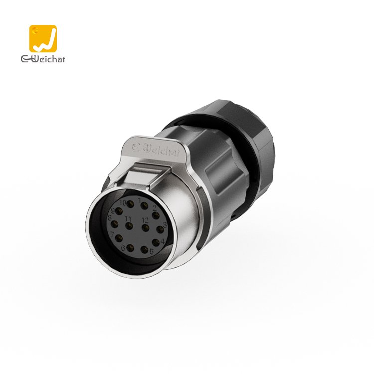 E-Weichat New series Outdoor Indoor LED Lighting 12 Pin LP 24 Electrical Power Adapter IP 68 Waterproof Connector