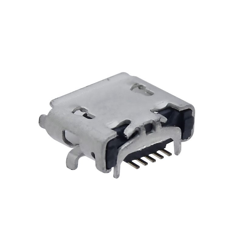 Micro USB 2.0 Type B female socket 5 Pin Straight Curl Edge SMT SMD 90 degree Mini USB connector Right angle Micro Receptacle