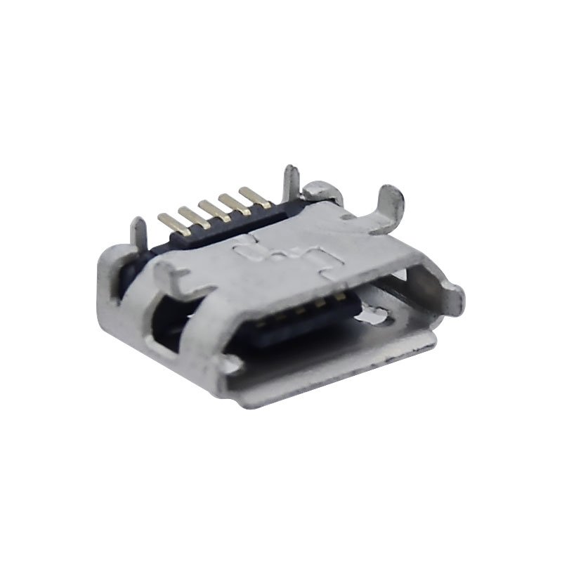 Micro USB 2.0 Type B female socket 5 Pin Straight Curl Edge SMT SMD 90 degree Mini USB connector Right angle Micro Receptacle
