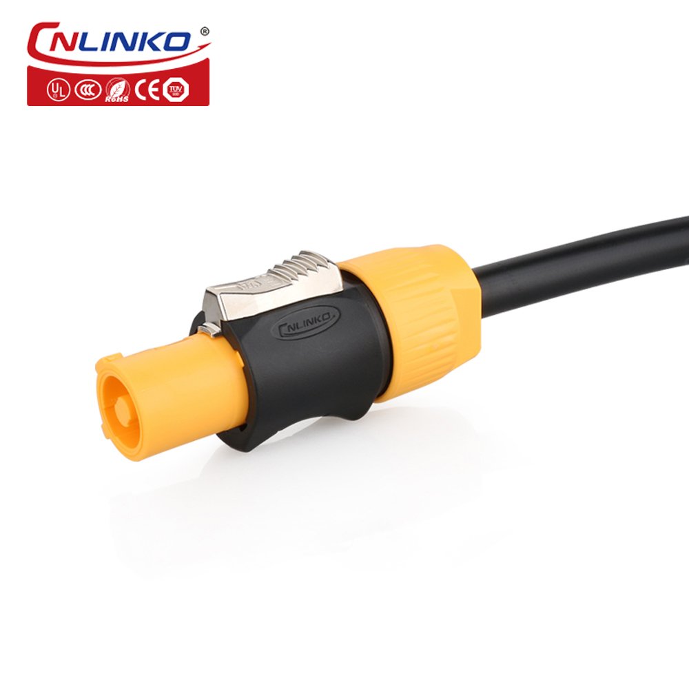 CNLINKO Outdoor Cable Connector Panel Mount PBT waterproof Ip68 3 pin 12v Dc Battery plug socket