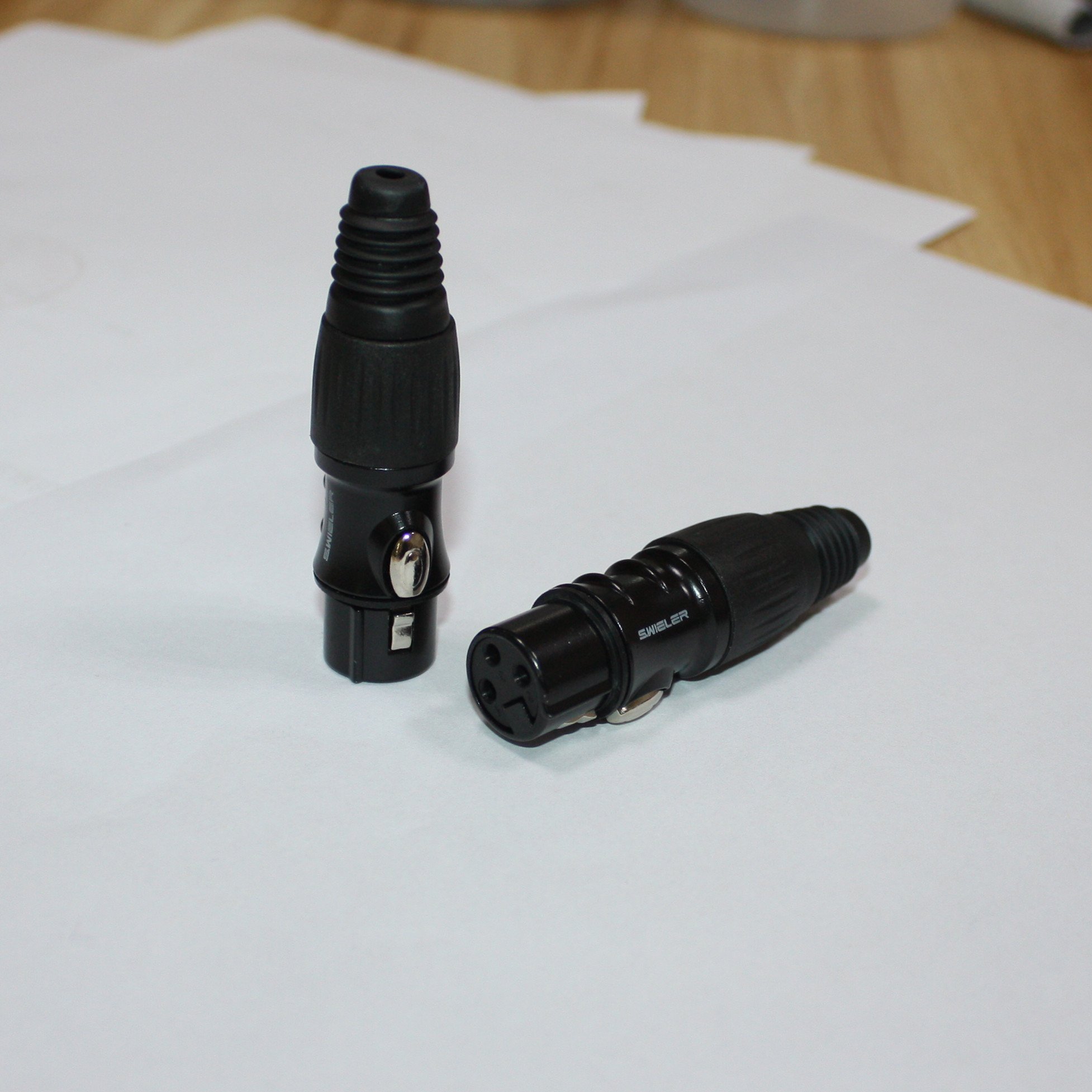 DMX OFC Copper 3 Pole Cannon Plug Microphone Speaker Cable Connector Professional 3pin XLR Female Adapter Audio Plug Black