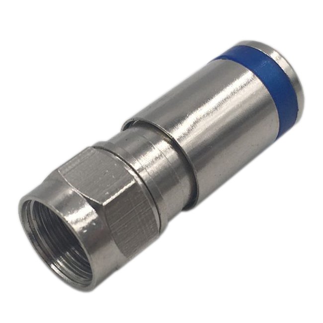 high quality brass zinc nickel gold plating waterproof compression RG6 coaxial F type connector