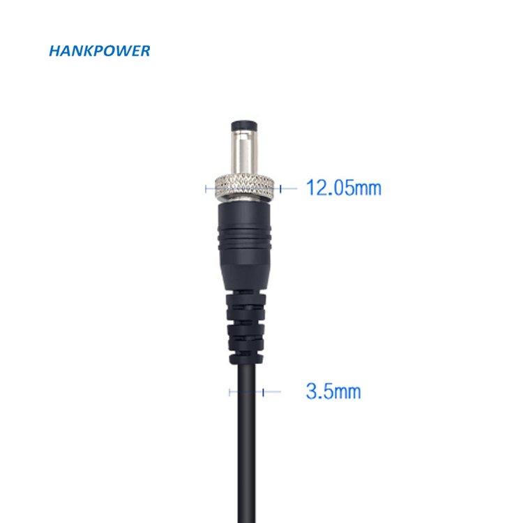 DC5521 male power cable with nut thread screw lock tooth DC connector extension cable