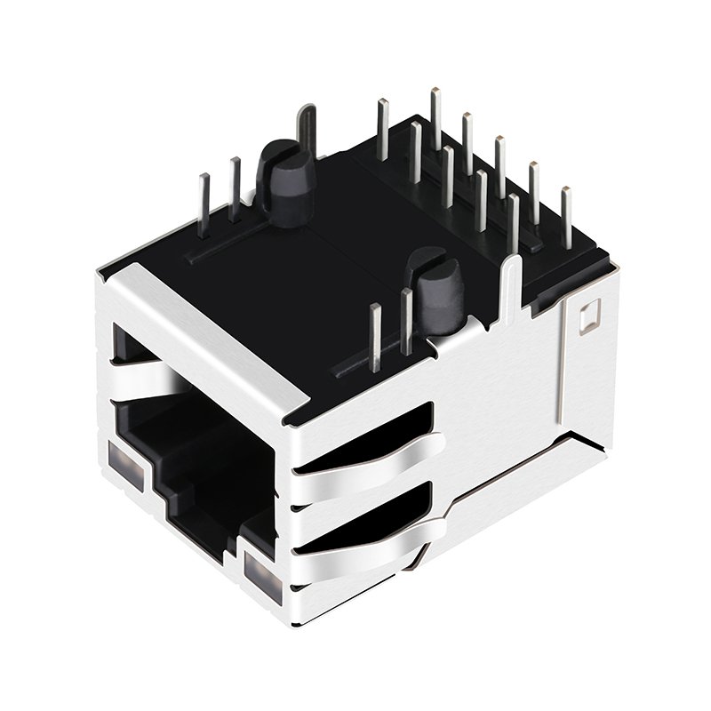 LPJG16314A4NL With Leds Tab Up 1000 Base-T 10P8C Ethernet RJ45 Female Connector