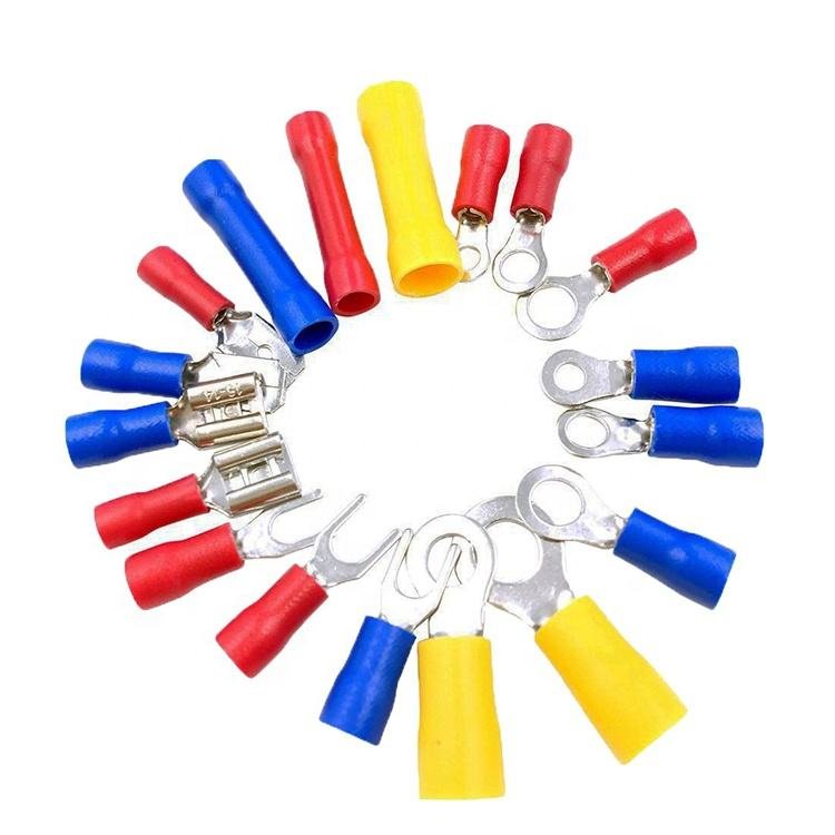 High Quality RV Series wiring terminal AWG 22-16 circular ring insulated terminals connectors crimp terminals