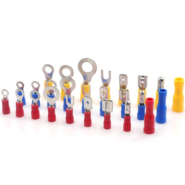 High Quality RV Series wiring terminal AWG 22-16 circular ring insulated terminals connectors crimp terminals
