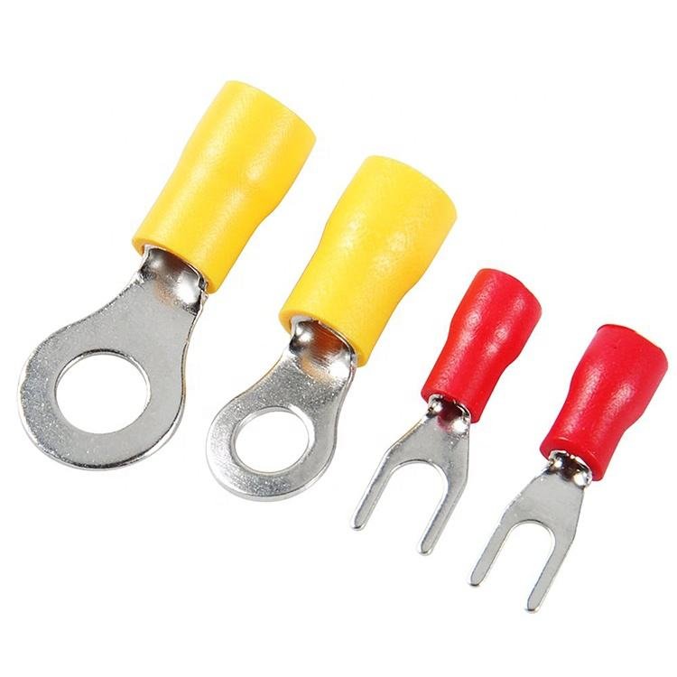 High Quality RV Series wiring terminal AWG 22-16 circular ring insulated terminals connectors crimp terminals