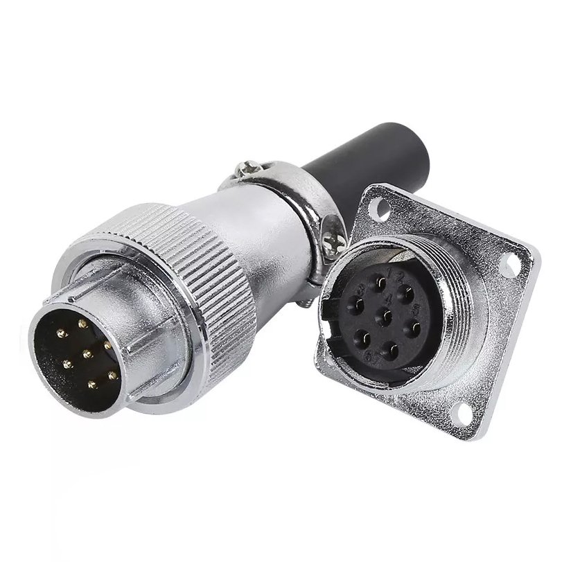 M20 Waterproof Socket Plug WS20 Aviation Connector for 2-12PIN Soldering Wire Board Panel Mount Aviation Plug Connector