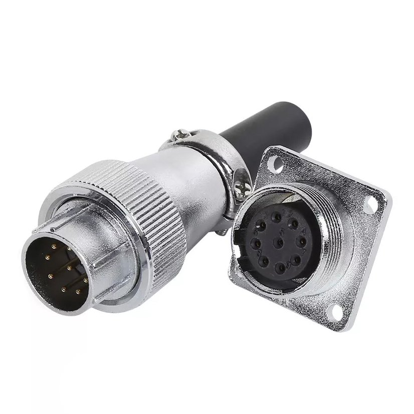 M20 Waterproof Socket Plug WS20 Aviation Connector for 2-12PIN Soldering Wire Board Panel Mount Aviation Plug Connector
