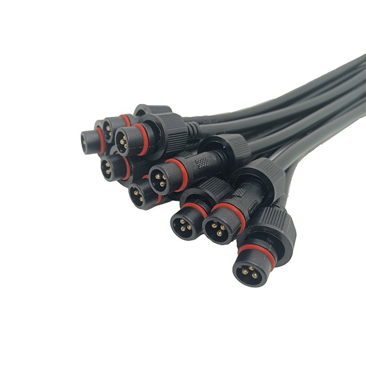 IP65 PVC 18 20 22 24 AWG Male Female M12 2Pin 3Pin 4Pin 5Pin Waterproof Connector Cable