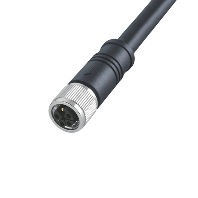 M12 K S A B code straight circular connector
