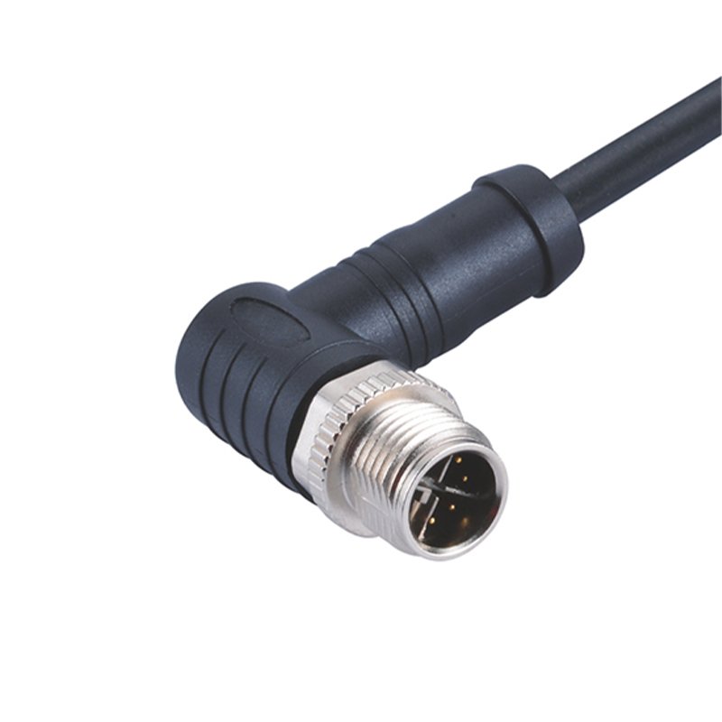 M12 K S A B code straight circular connector