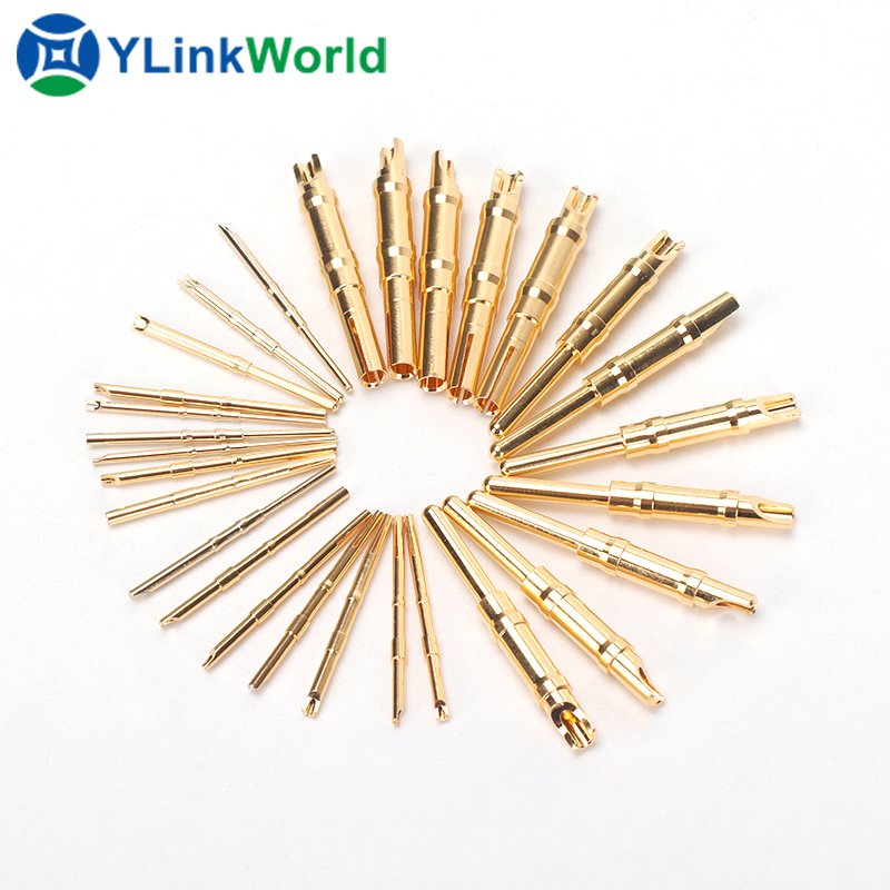 magnet spring loaded pogo pin tht high quality gold plated connector current needle 2 3 4 5 pogo pin connector with screw